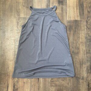 Perout Ribbed High Neck Tank Top Gray Size M (US 6 / EU 38)